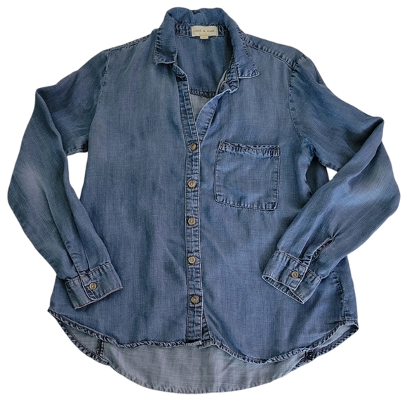 Cloth & Stone Tencel Button Down Collared Top - Picture 3 of 7